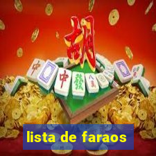 lista de faraos